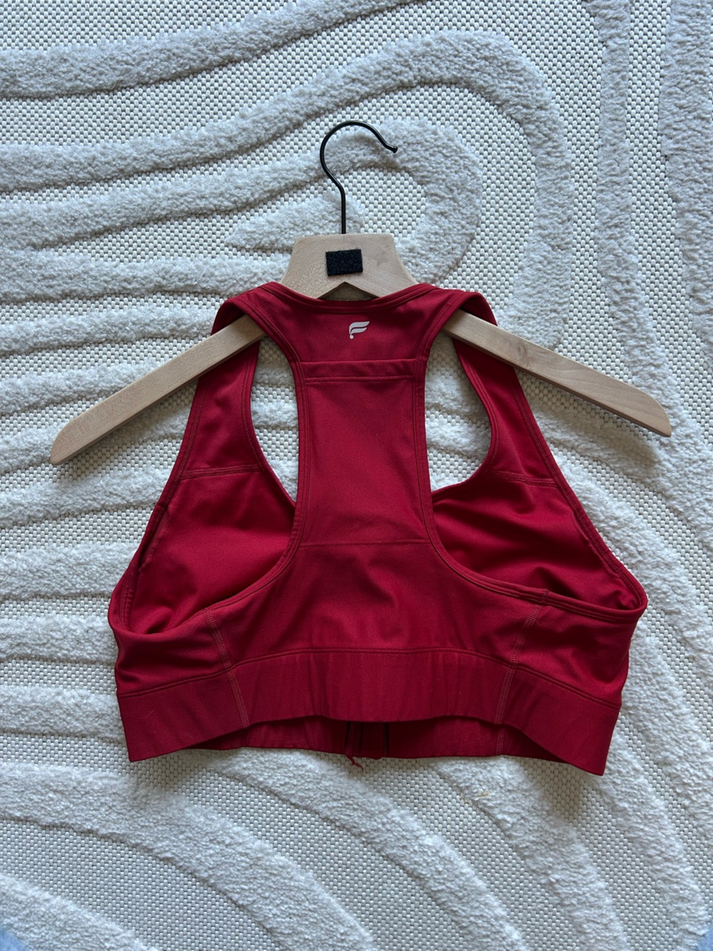 Fabletics Red Front-Zip Racerback Sports Bra - Picture 2 of 2